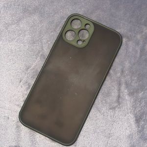 FREE‼️Matte green olive/ army green IPhone 12 Pro Max case